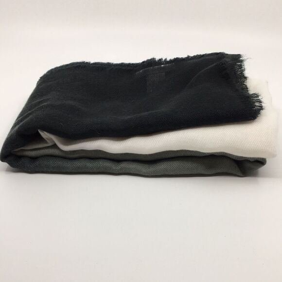 Carly Cushnie Scarf Ombre Print Black Gray and Cream - Picture 11 of 16